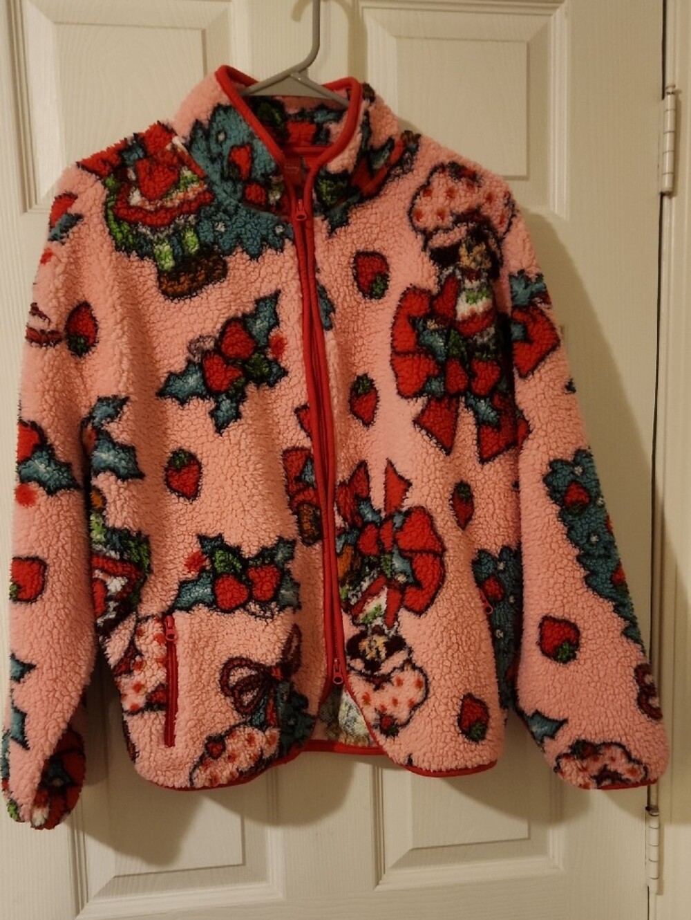 Strawberry Shortcake Fleece Zipper Jacket Sz XS